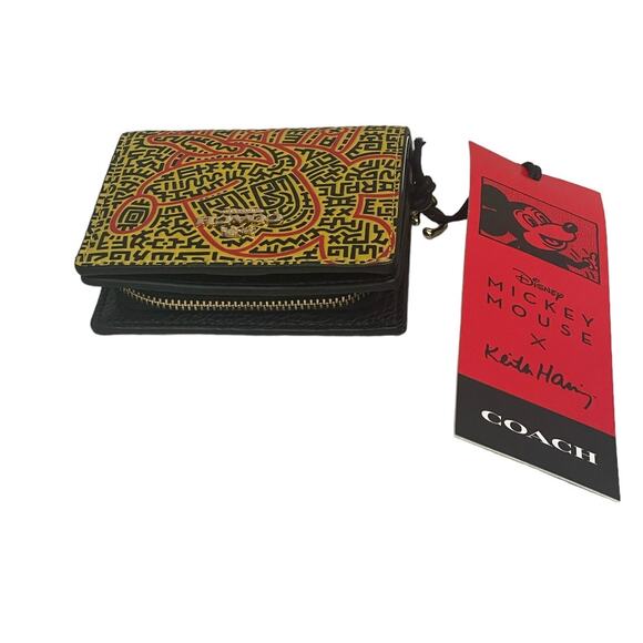 Coach Disney Mickey Mouse X Keith Haring Snap Wallet New - Picture 5 of 6